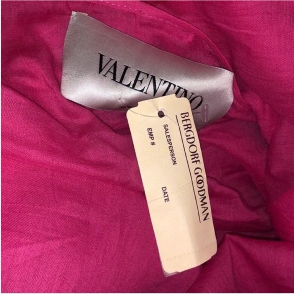 Valentino NWT Pink woman’s Voulant-Hem Guipure Dress size 10 - Picture 8 of 16